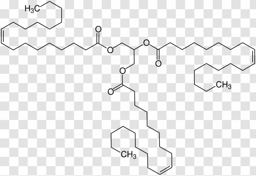 Triolein Triglyceride Oleic Acid Structural Formula Fatty - Auto Part Transparent PNG