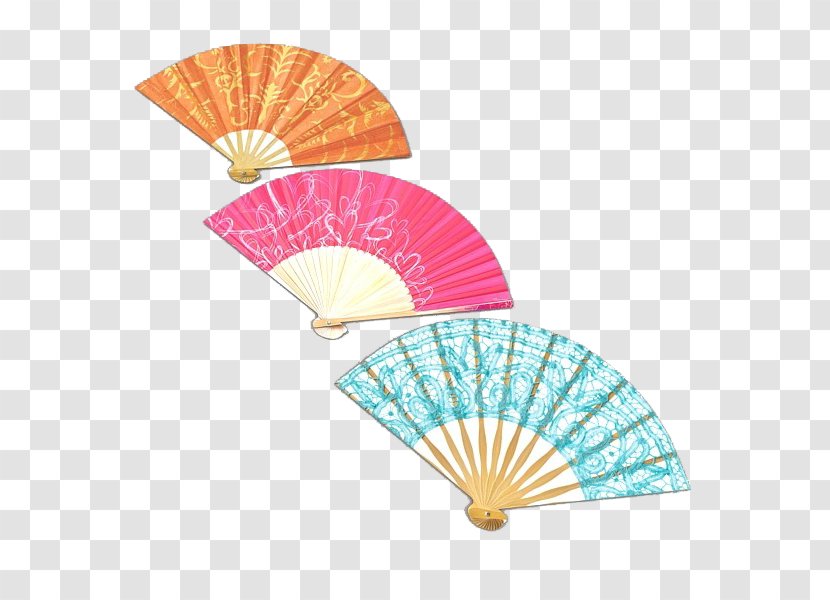Paper Hand Fan TurboSquid - Decorative - Three Japanese Fans Transparent PNG