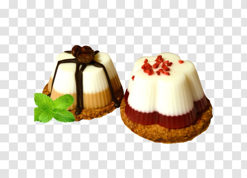 Cream Petit Four - Pudding - Panna Cotta Transparent PNG