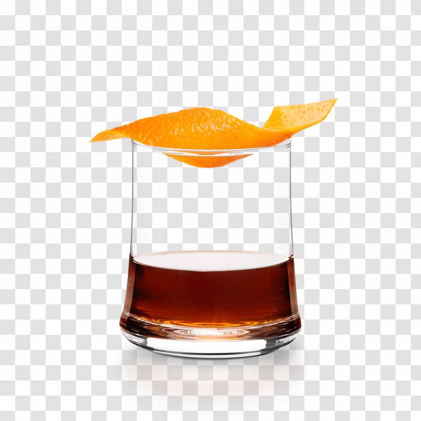 Cocktail Garnish Old Fashioned Glass Negroni Orange Drink - Barware - Fashion Recipes Transparent PNG