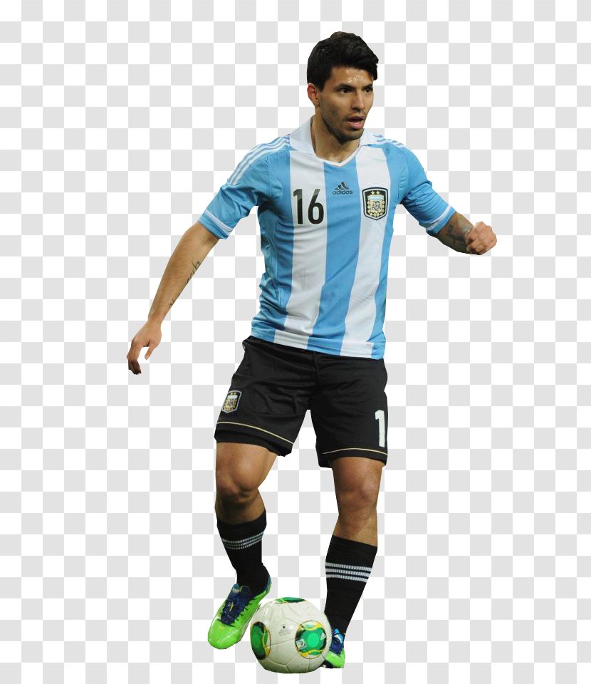 Argentina National Football Team Sergio Agüero Player Jersey - Ag%c3%bcero Transparent PNG