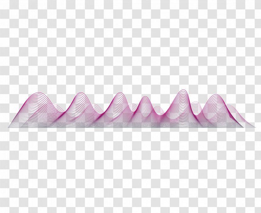 Gradient Sound Euclidean Vector Curve - Heart - Wave Picture Transparent PNG
