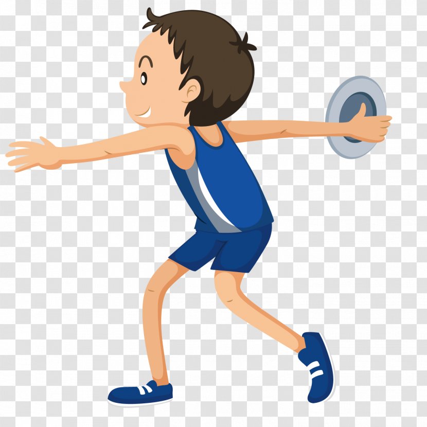 Discus Throw Athlete Sport Clip Art - Standing - The Ball Of Boy Transparent PNG