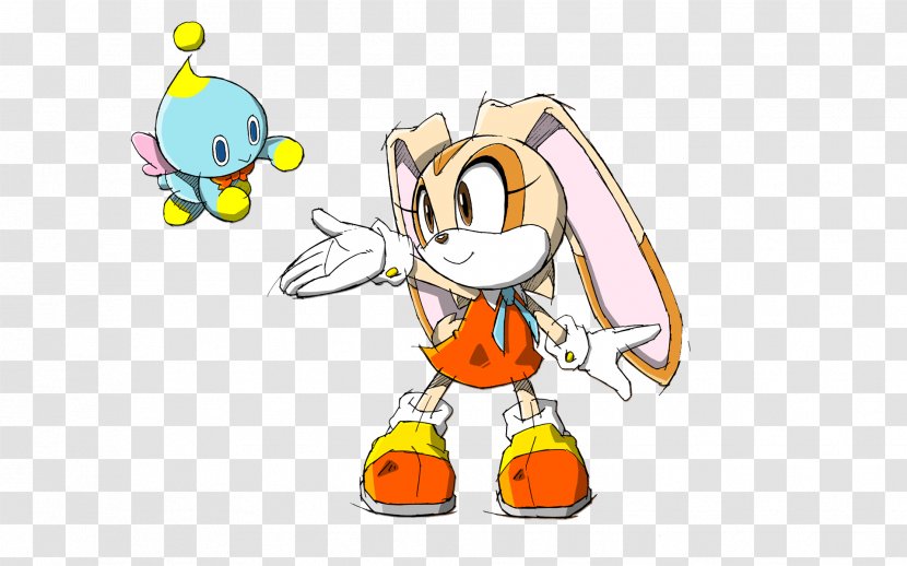 Cream The Rabbit Sonic Hedgehog Amy Rose Tails - Watercolor - Chao Cheese Transparent PNG