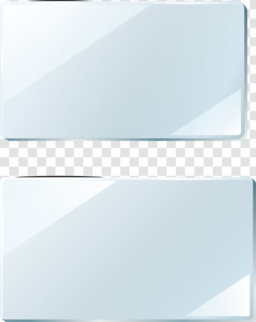 Brand Rectangle - Blue Glass Transparent PNG