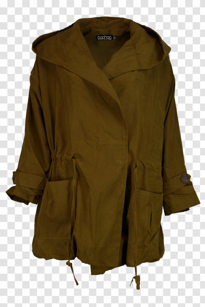 Trench Coat Khaki Overcoat - Fur - Hood Transparent PNG