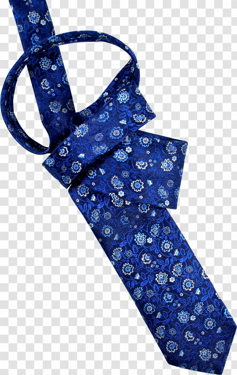 Clothing Accessories Cerulean Vines Blue Necktie Silk - Fourinhand Transparent PNG