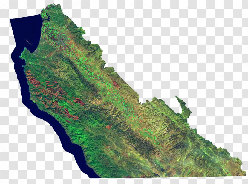 Monterey Sonoma County, California Map Santa Cruz Kern - County Transparent PNG