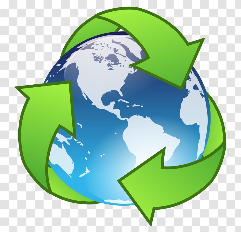 Earth Recycling Symbol Clip Art - Recylce Sign Transparent PNG