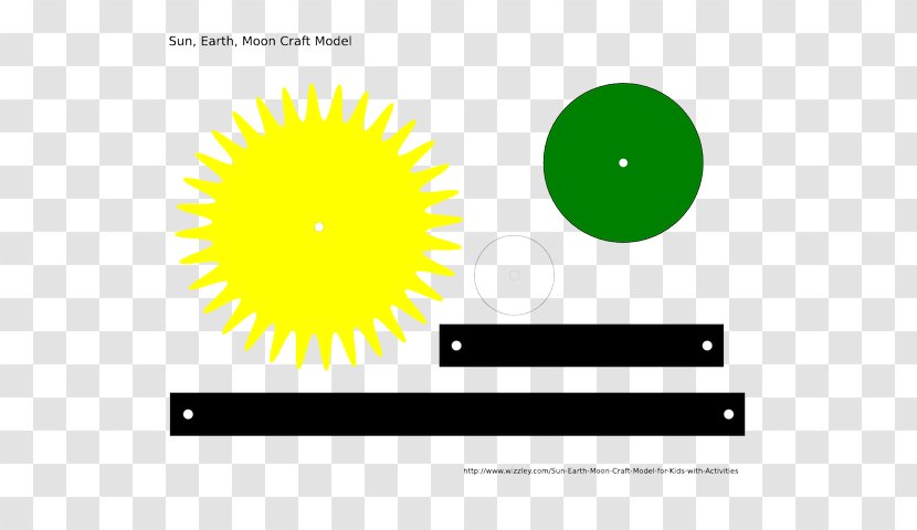 Solar Eclipse Lunar Orbit Of The Moon - Paper Model - Sun Kids Transparent PNG