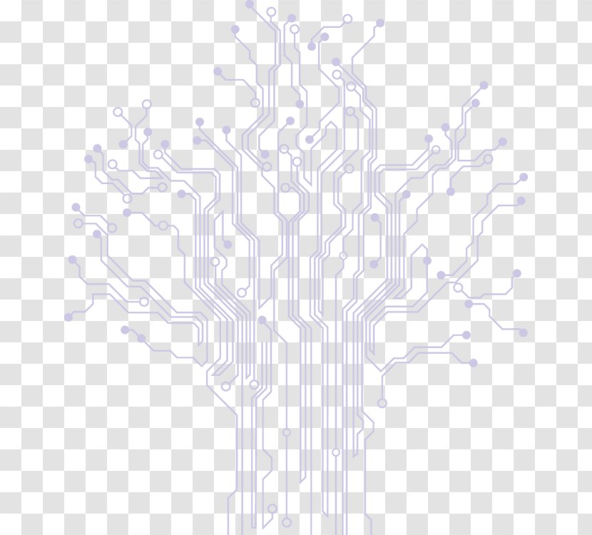 White Structure Pattern - Black And - Vector Science Technology Circuit Board Tree Transparent PNG