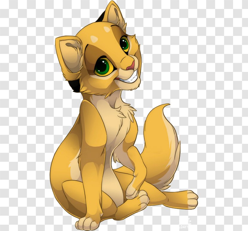 Kitten Whiskers Cat Lion Clip Art - Yellow Transparent PNG