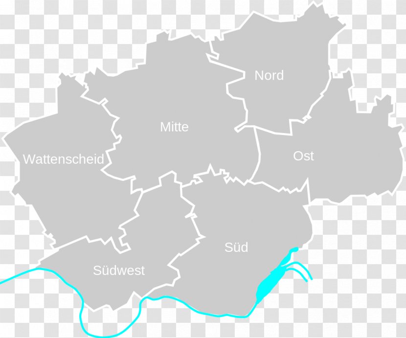 Bochum Witten Map Ortsteil Ruhr - Geography Transparent PNG