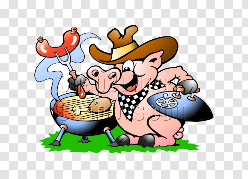 Barbecue Sauce Spare Ribs Pig - Cartoon - Grill Transparent PNG