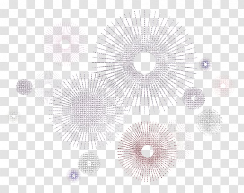White Circle Black Pattern - Symmetry - Colorful Simple Fireworks Effect Elements Transparent PNG