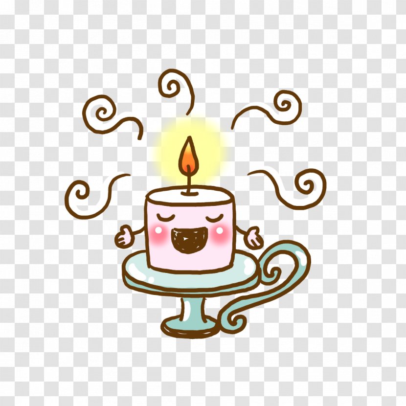Cartoon Clip Art - Coffee Cup - Hand-drawn Graphics Candle Transparent PNG