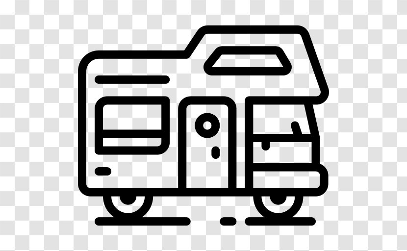 Hobby Cartoon Caravan - Line Art Transparent PNG