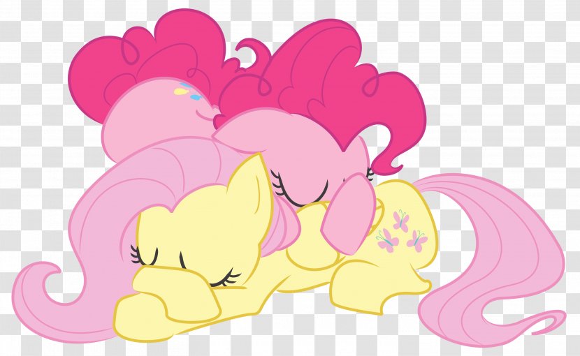 Pinkie Pie Fluttershy Pony Art Character - Watercolor - Sleep Transparent PNG