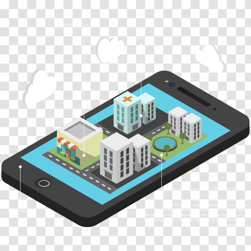 Business Building Information Modeling Management Augmented Reality Software - Vector Smartphone Transparent PNG