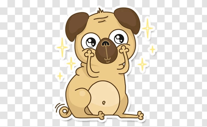 Pug Sticker Puppy Clip Art Transparent PNG