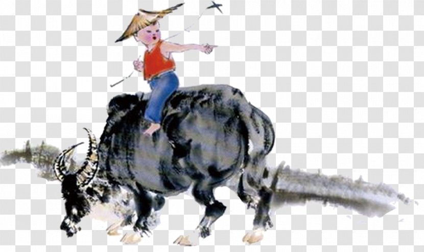 China Qingming Festival Tang Dynasty Solar Term - Horse Like Mammal - Cowboy Bull Riding Transparent PNG