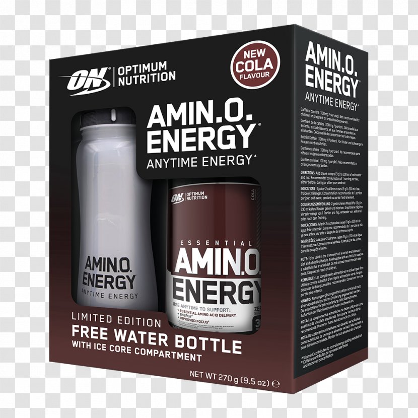 Fizzy Drinks Optimum Nutrition Essential Amino Energy Water Bottles - Bottle - Icing Material Transparent PNG