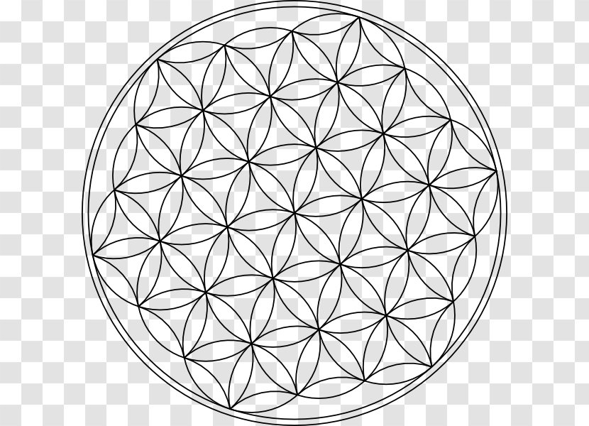 Overlapping Circles Grid Sacred Geometry Clip Art - Tree Of Life - Geomentry Transparent PNG