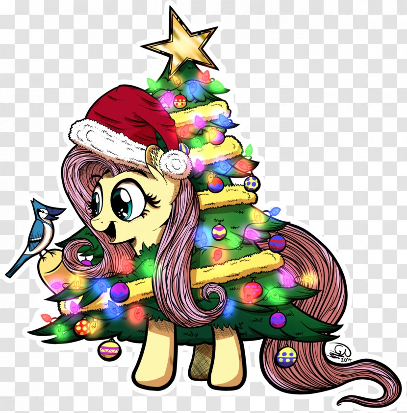 Christmas Tree Pony Fluttershy - Decoration Transparent PNG