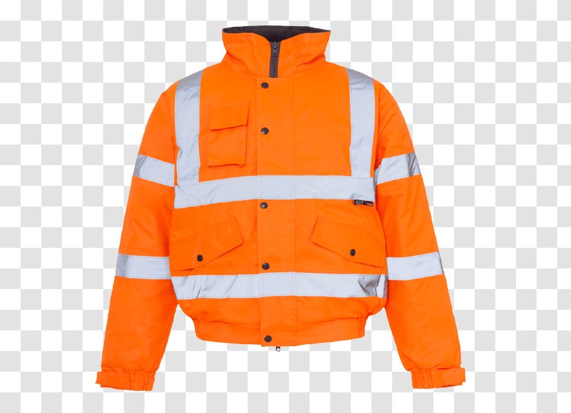 High-visibility Clothing Flight Jacket Workwear Personal Protective Equipment - Coat Transparent PNG