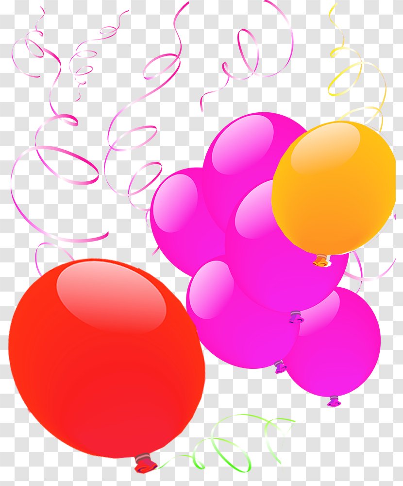 Balloon Party Clip Art - Pink - Festive Material Transparent PNG