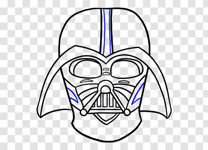 Anakin Skywalker Darth Maul Drawing Luke - Pencil - Vader Helmet Transparent PNG