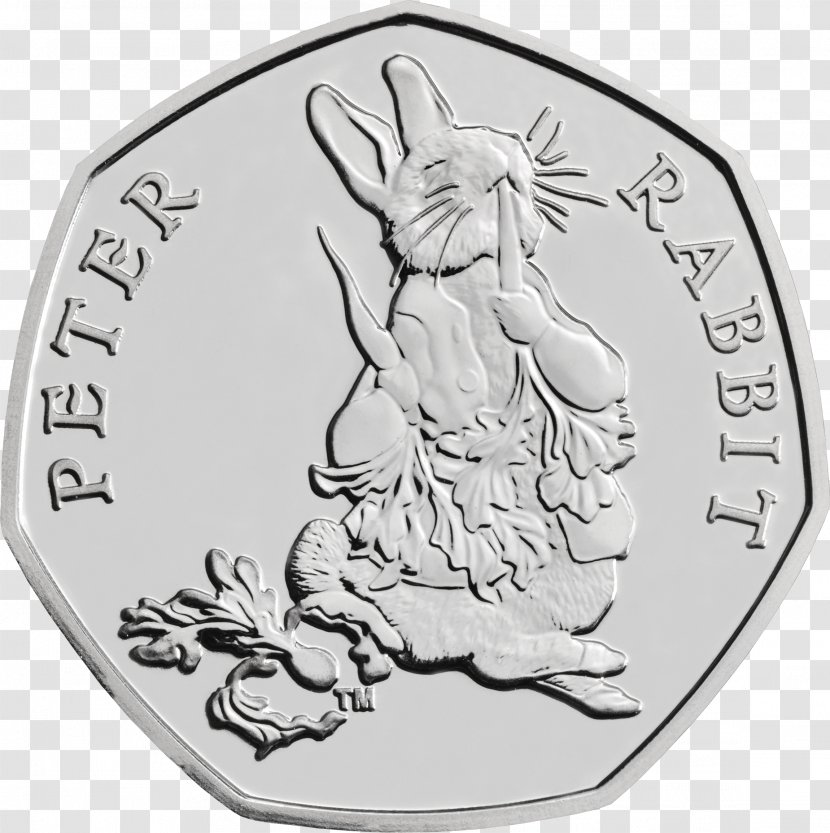 Royal Mint The Tale Of Peter Rabbit Mrs. Tiggy-Winkle Fifty Pence Coin - Mrs Tiggywinkle - BEATRIX POTTER Transparent PNG