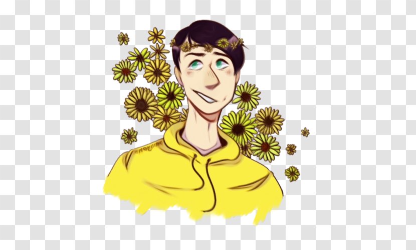 Yellow Cartoon Head Clip Art Flower - Finger Plant Transparent PNG