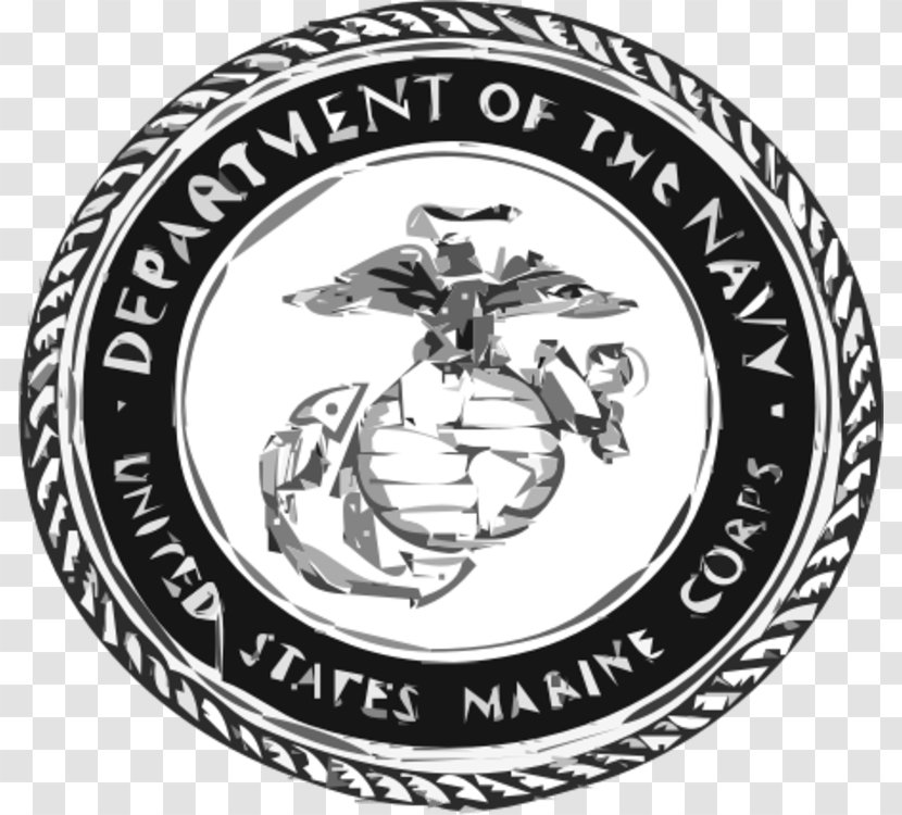 United States Of America Marine Corps Image - Black And White - Symbol Transparent PNG