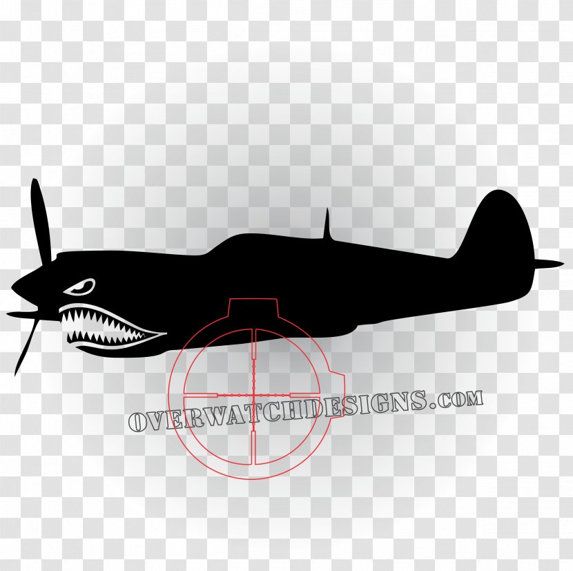 Curtiss P-40 Warhawk Shark Decal Sticker Aircraft - Fish Transparent PNG