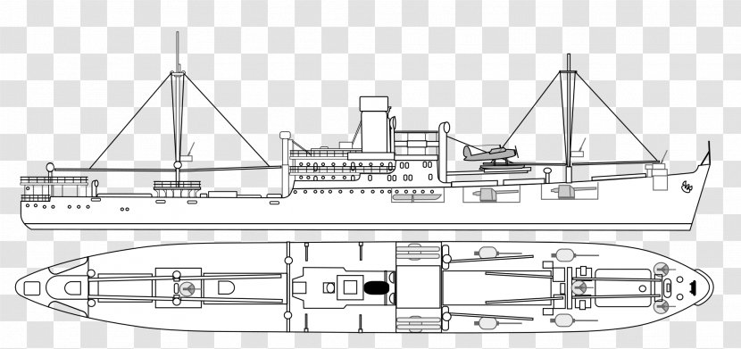Protected Cruiser Torpedo Boat Ship Submarine Chaser - Drawing Transparent PNG