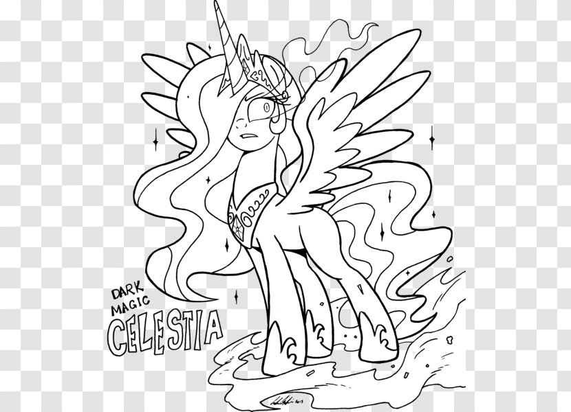 Line Art Visual Arts Illustration Cartoon - Tree - Princess Celestia Transparent PNG