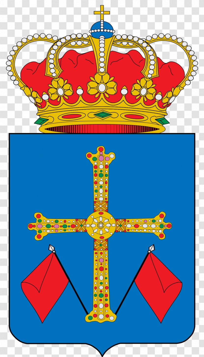 Coat Of Arms Asturias Victory Cross Flag - Crown - Desde La Parte Inferior Transparent PNG