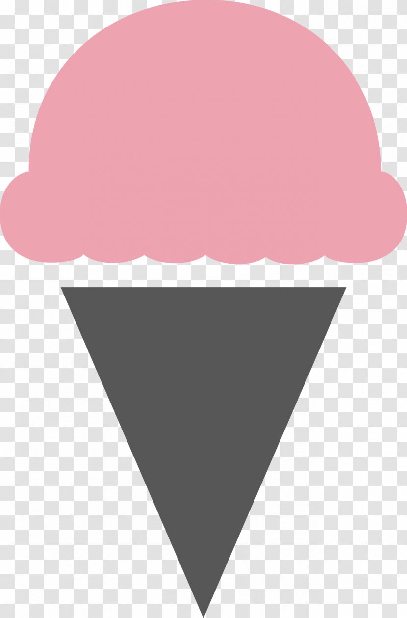 Ice Cream Cones Pink M - Cone Transparent PNG