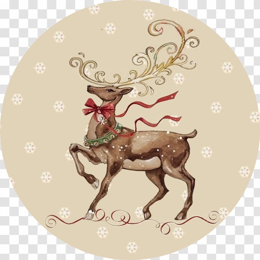 Christmas And New Year Background - Ornament Elk Transparent PNG