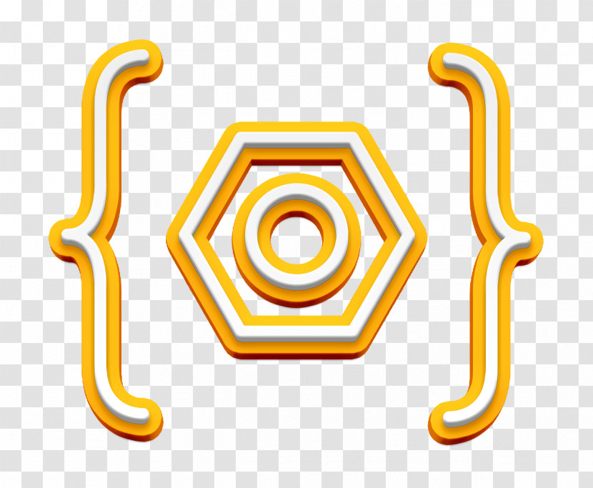 Icon Several Stroke Icon Open And Close Brackets Enclosing A Hexagon Icon Transparent PNG
