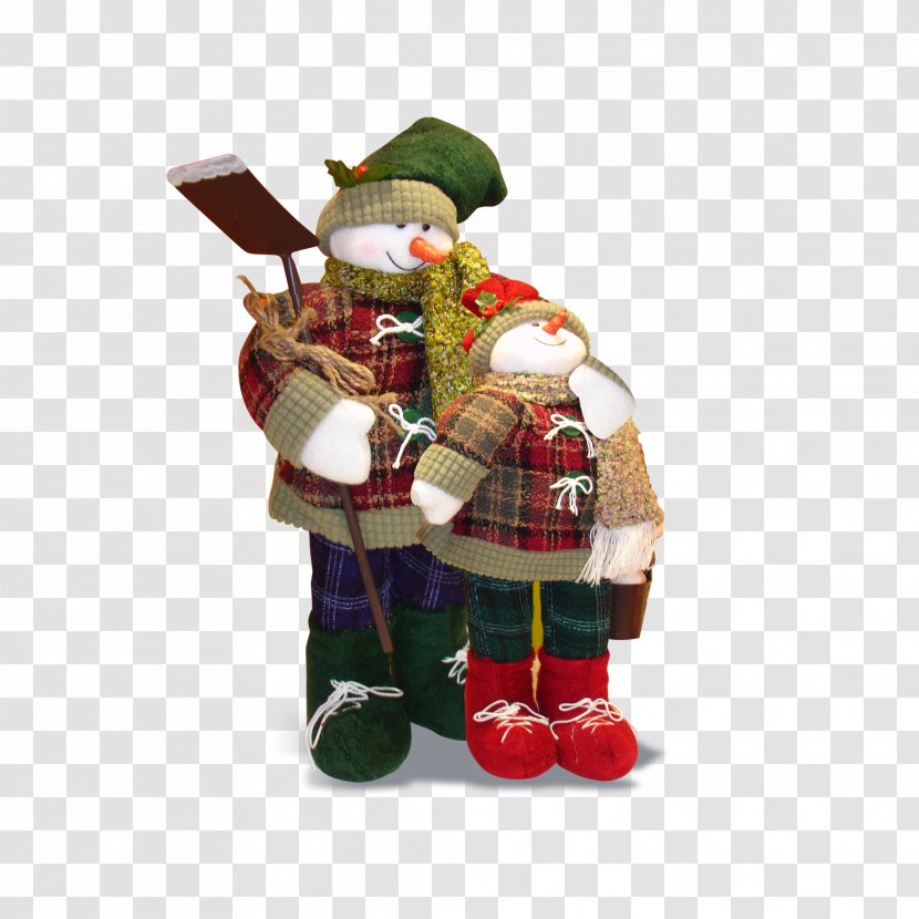 Snowman Christmas - Shovel - Couple Transparent PNG