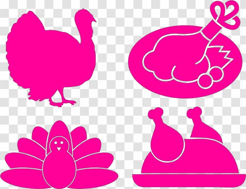 Turkey Meat Silhouette Thanksgiving - Vector Logo Image Transparent PNG