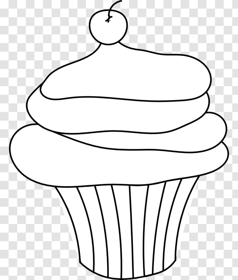 Cupcake Frosting & Icing Muffin Red Velvet Cake Clip Art - Coloring Book Transparent PNG