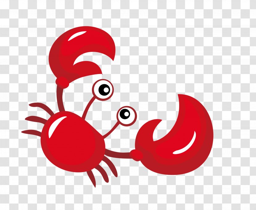 Crab Seafood Euclidean Vector - Flower Transparent PNG