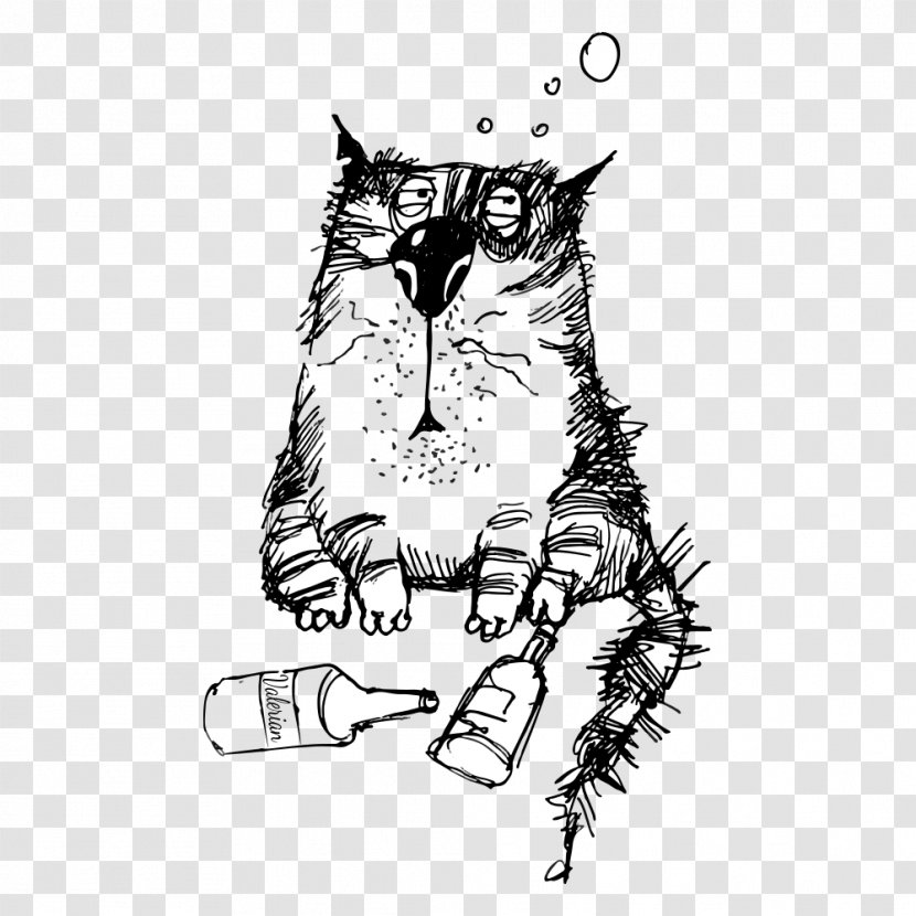 Grumpy Cat Illustration - Shot Glass - Creative Hand-painted Transparent PNG