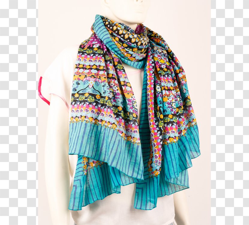 Neck Scarf Outerwear Stole Turquoise - Shawl Transparent PNG