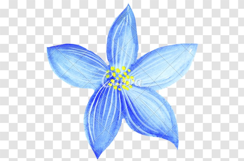 Love Drawing Watercolor Painting Blue Flower - White Transparent PNG