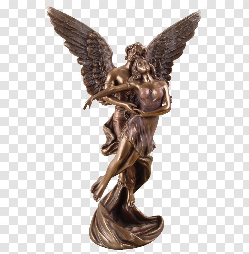 Bronze Sculpture Figurine Statue Love - Heaven Transparent PNG