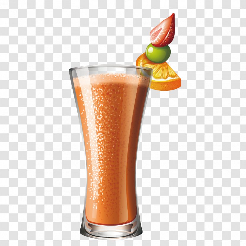 Cocktail Smoothie Juice Non-alcoholic Mixed Drink - Photography - Vector Fresh Orange Transparent PNG